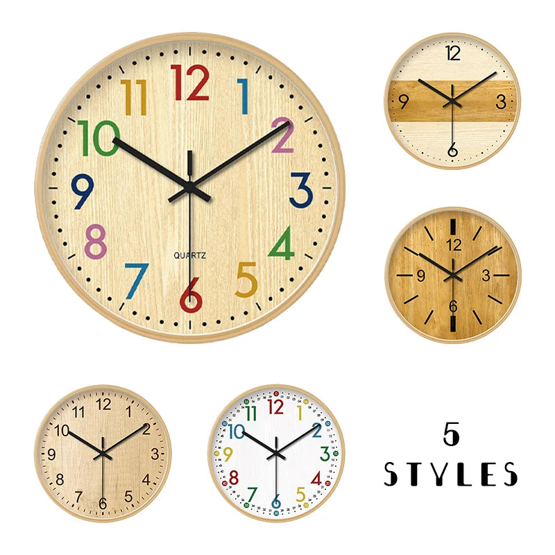 Retro Wooden Silent Wall Clock