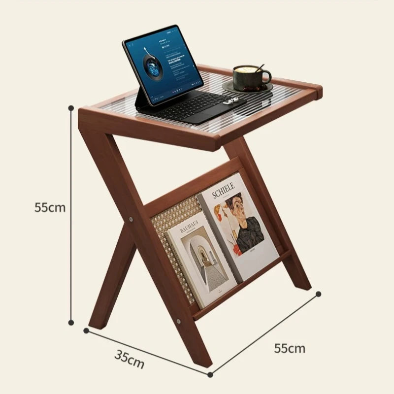 Classic Wood Glass Coffee Table