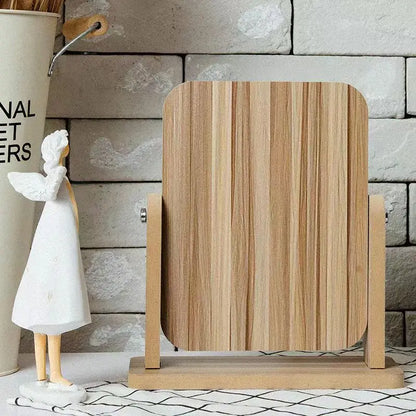 Wooden Rotating Vanity Mirror