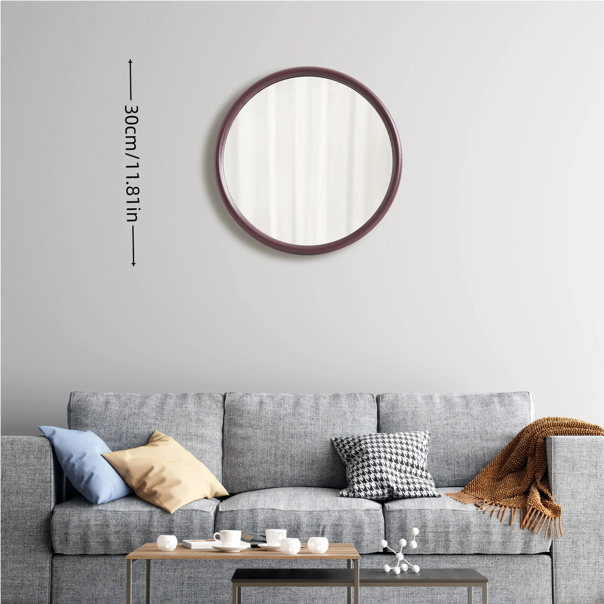 Irregular Wooden Wall Vanity Mirror