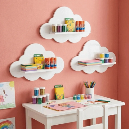 Modern Cloud Wooden Wall Shelf