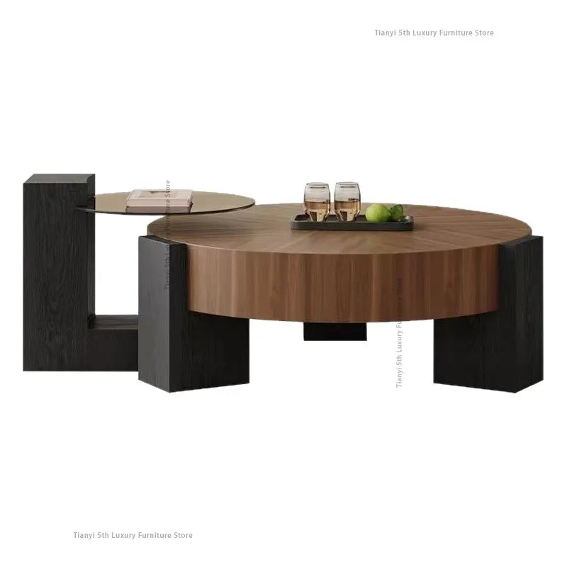 Vintage Solid Wood Storage Coffee Table