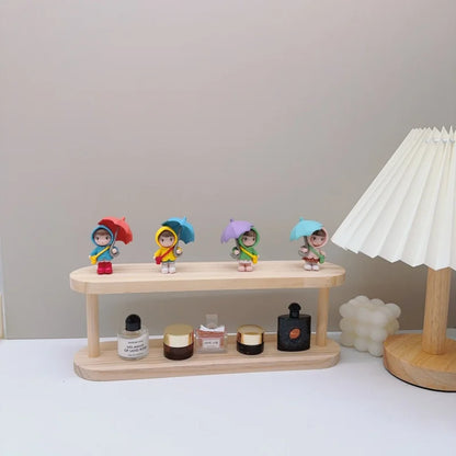 2-Tier Wooden Desktop Storage Shelf