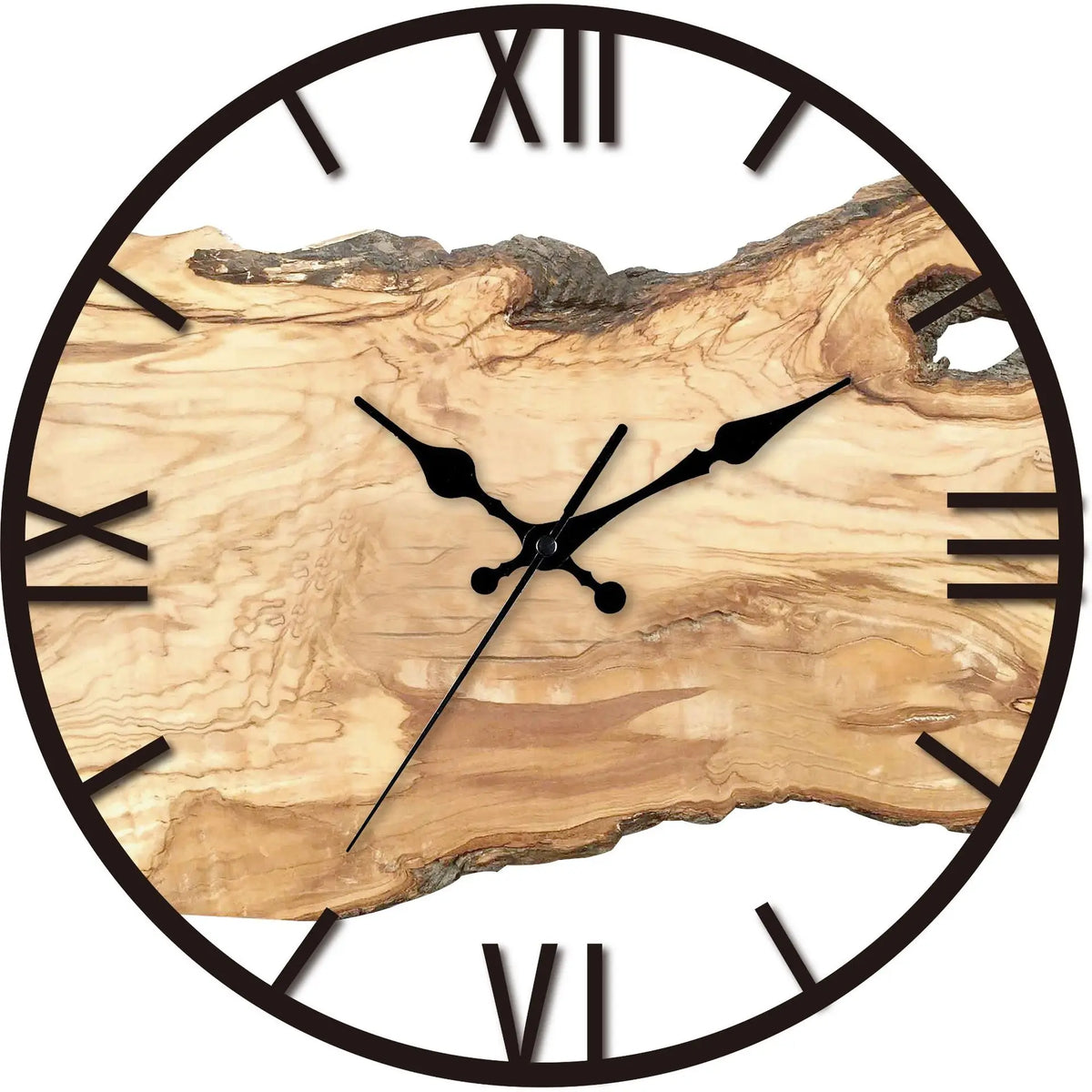 Minimalist Wood Grain Wall Clock