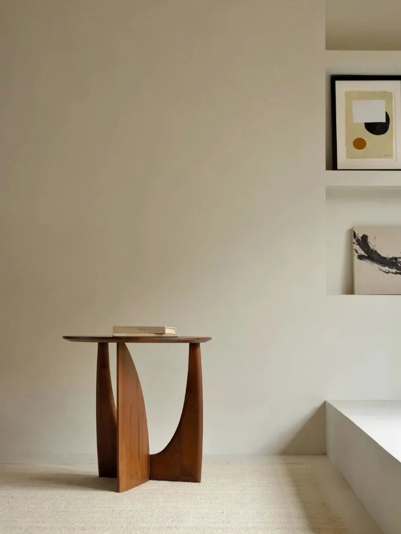 Modern Wooden Round Side Table
