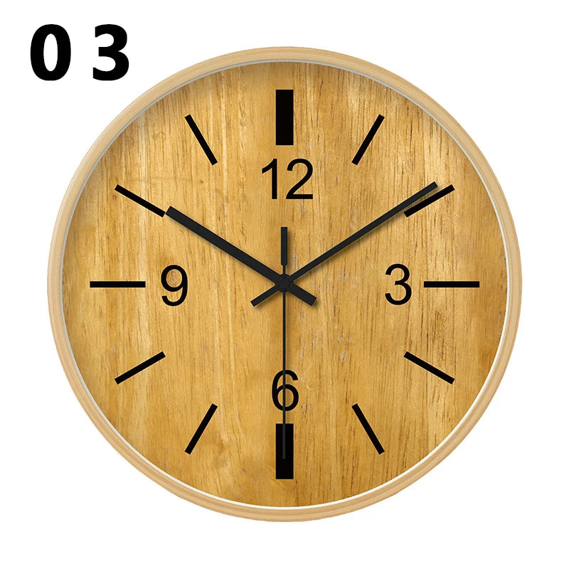 Retro Wooden Silent Wall Clock