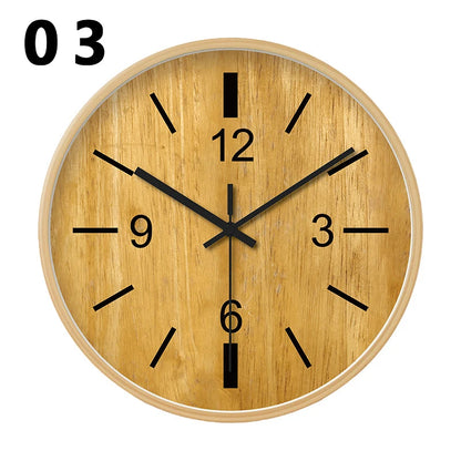 Retro Wooden Silent Wall Clock
