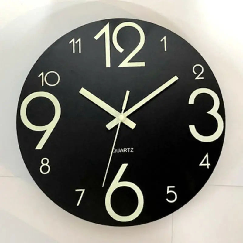 8-Inch Luminous Wooden Wall Clock