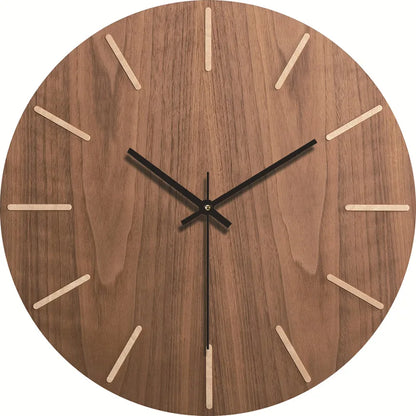 Minimalist Wood Grain Wall Clock
