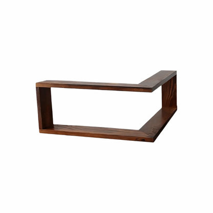 90° Wooden Floating Corner Wall Shelf