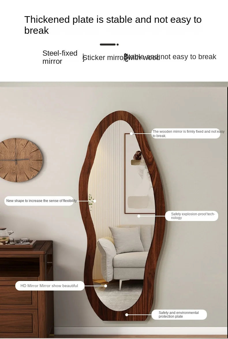 Irregular Full Length Floor Mirror