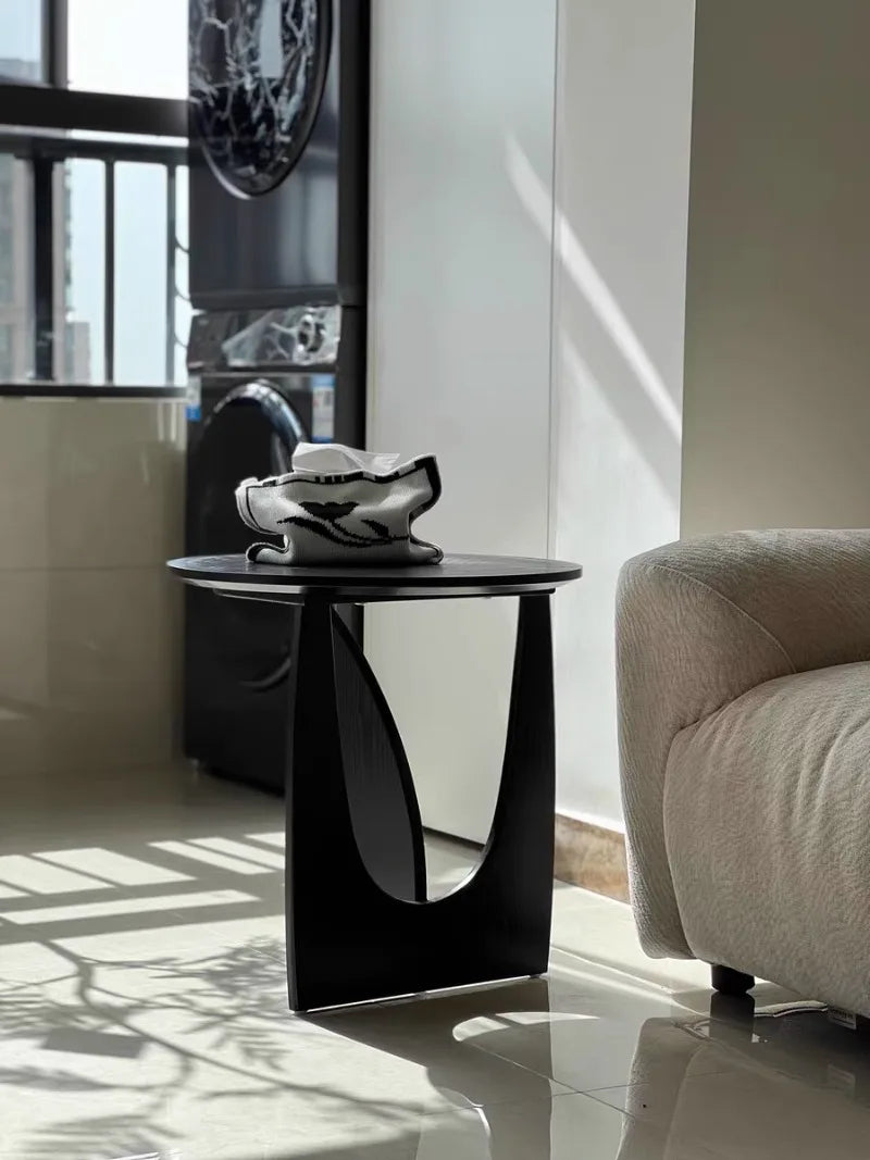 Modern Wooden Round Side Table