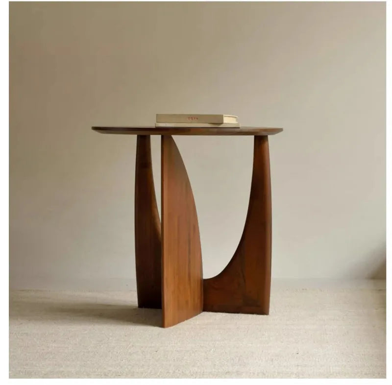 Modern Wooden Round Side Table