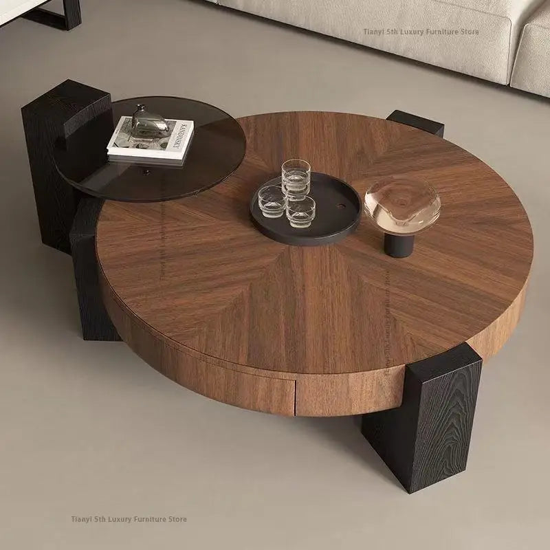 Vintage Solid Wood Storage Coffee Table