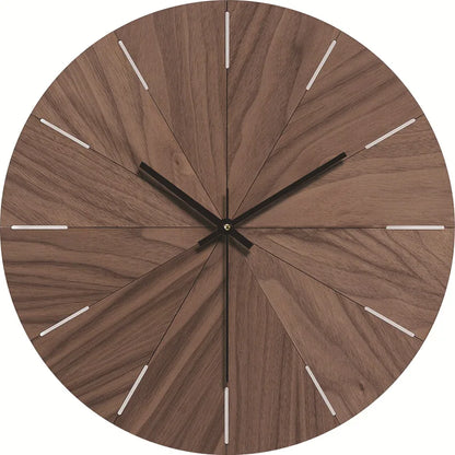 Minimalist Wood Grain Wall Clock