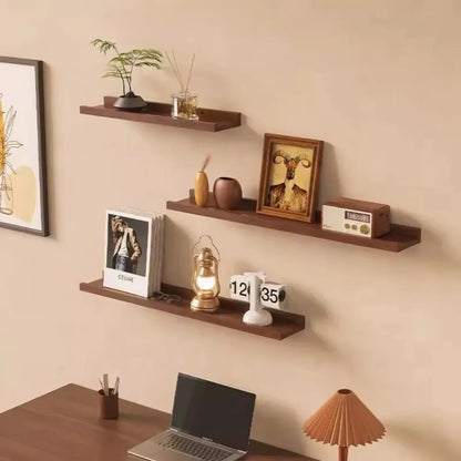 Wooden Floating Wall Shelf Storage Organizer
