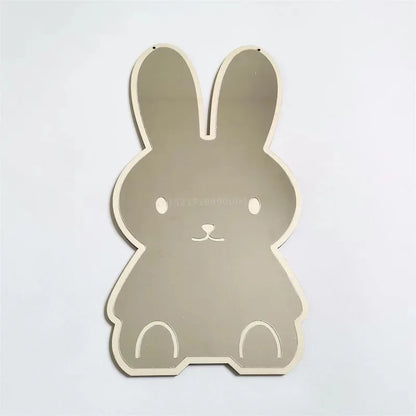 Cute Wooden Animal Wall Mirror