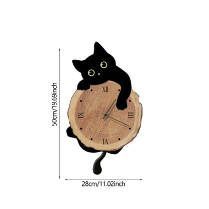 Cute Silent Wooden Wall Clock