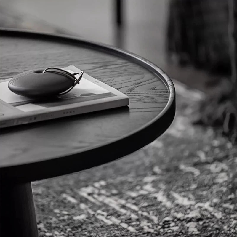 Minimalist Round Wood Coffee Table