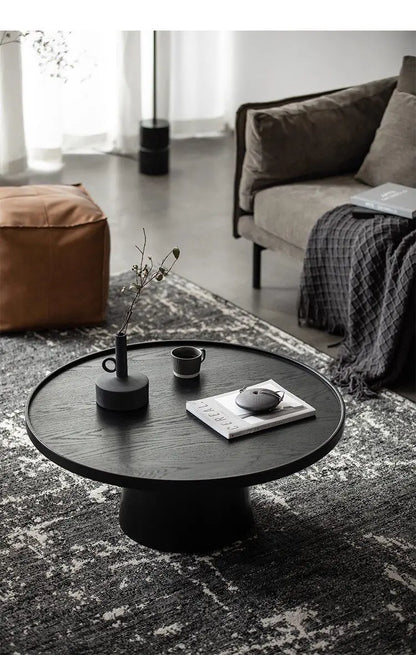 Minimalist Round Wood Coffee Table