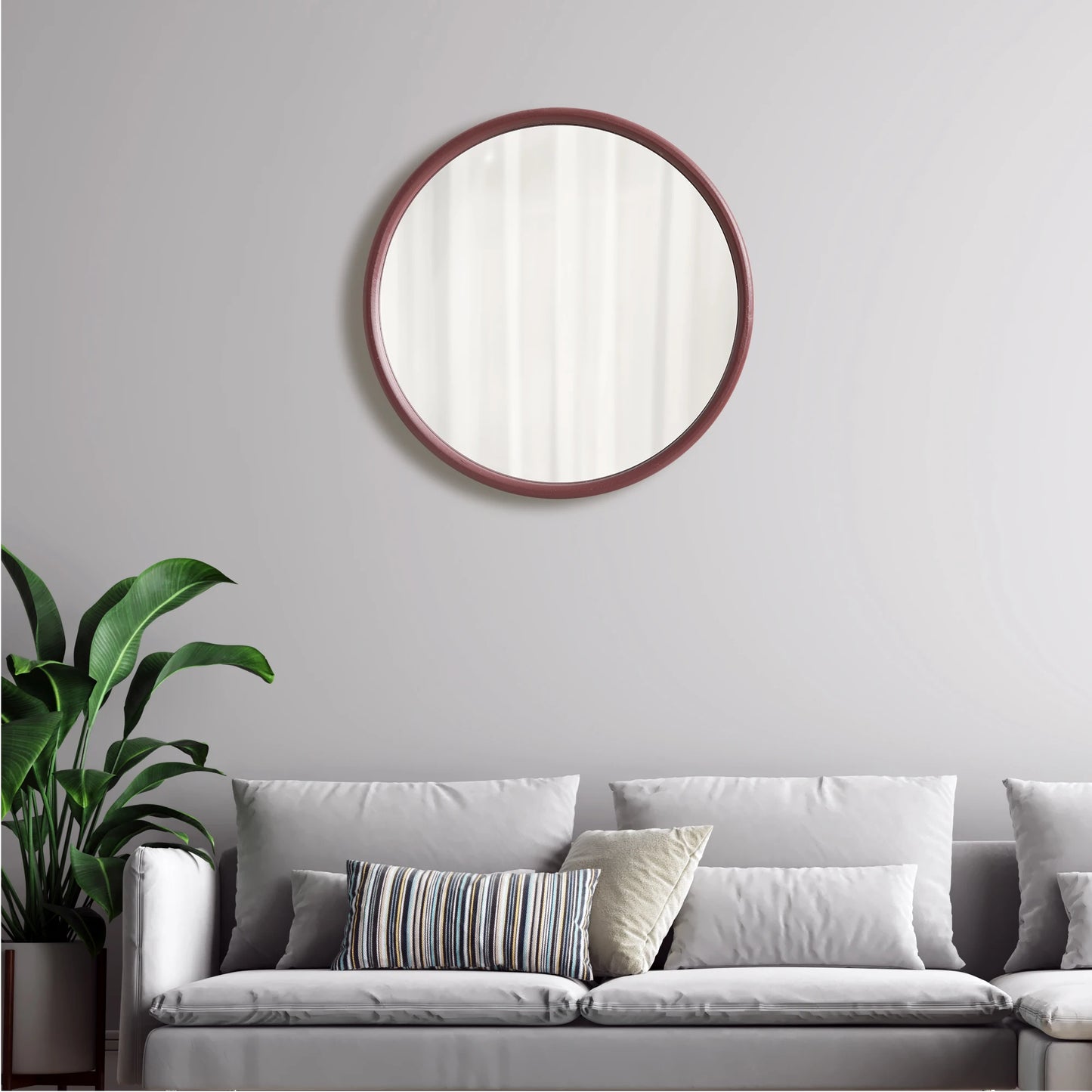 Irregular Wooden Wall Vanity Mirror