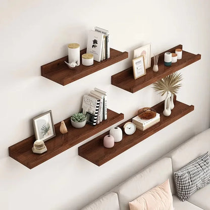 Wooden U-Shaped Floating Wall Shelf
