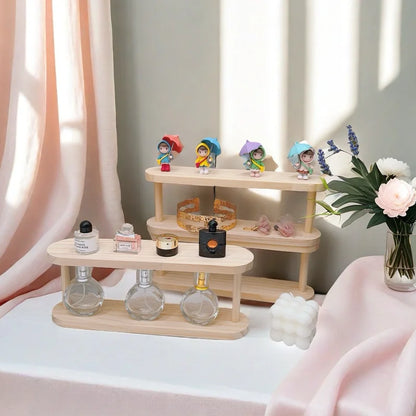 2-Tier Wooden Desktop Storage Shelf