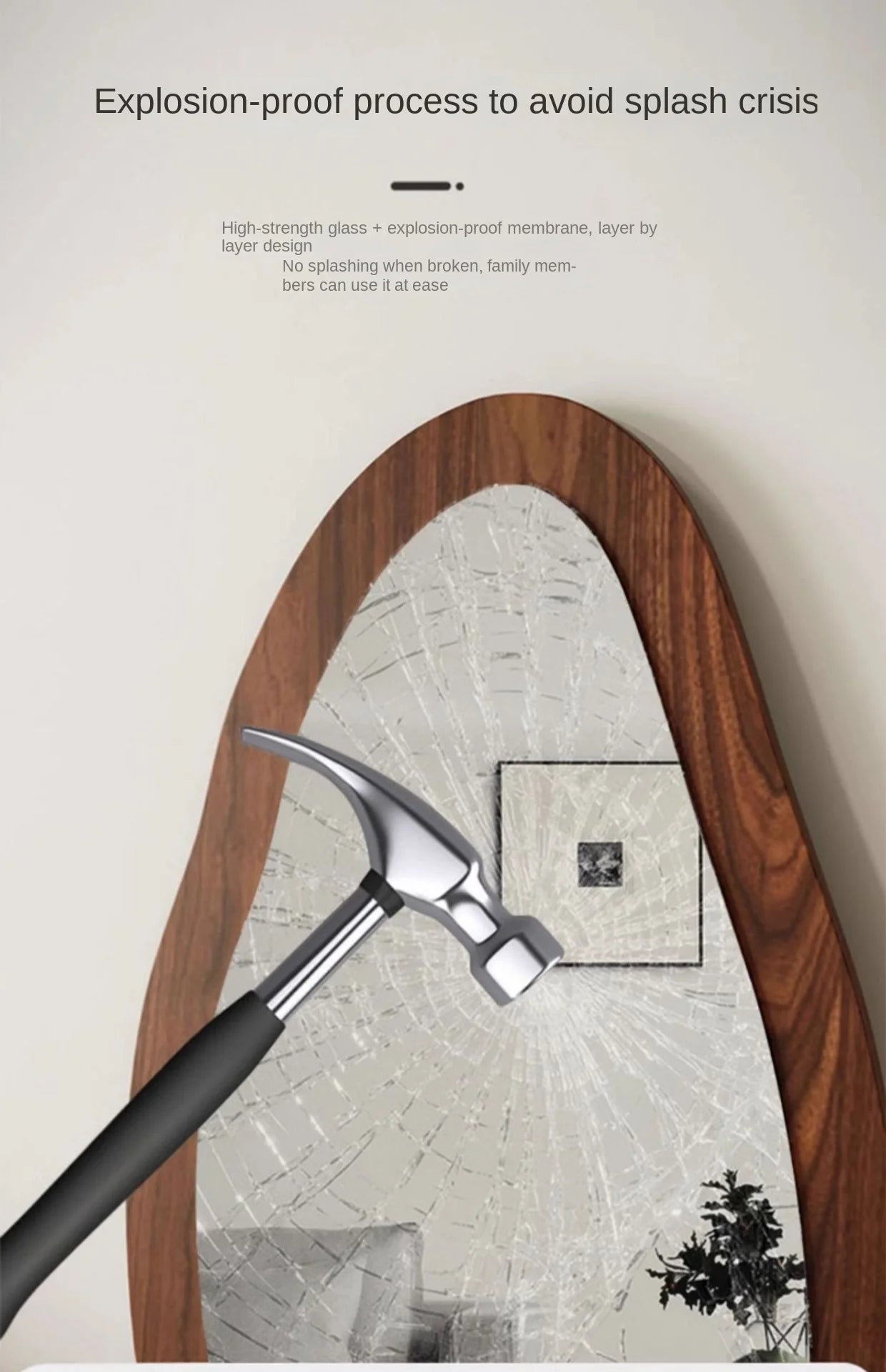 Irregular Full Length Floor Mirror