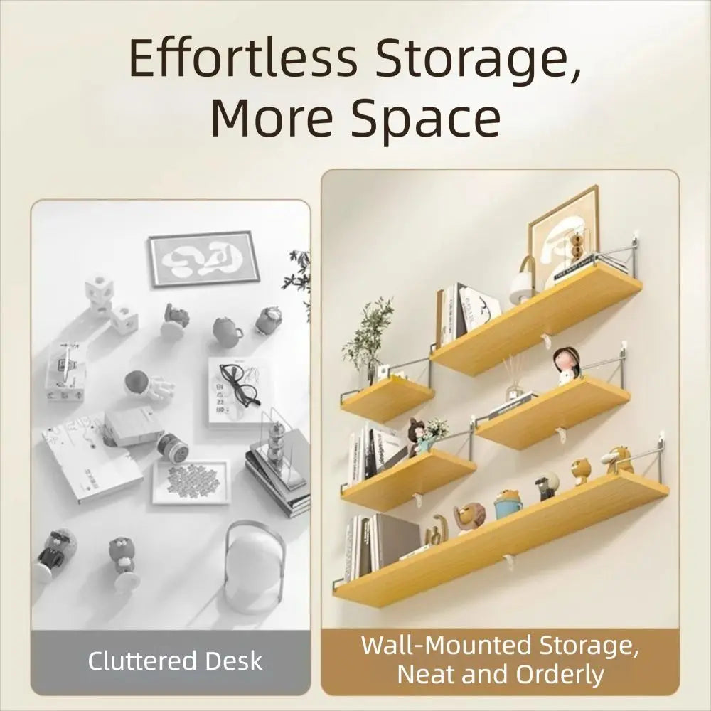 Wooden Wall Mounted Storage Shelf