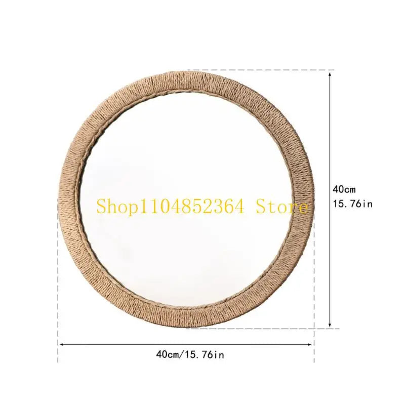Handwoven Farmhouse Wall Mirror