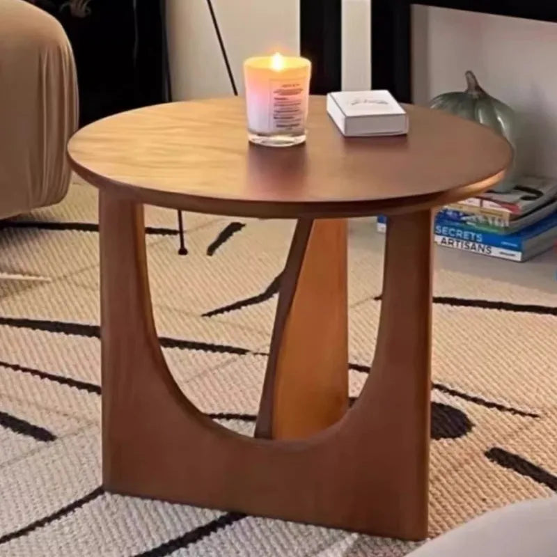 Modern Wooden Round Side Table