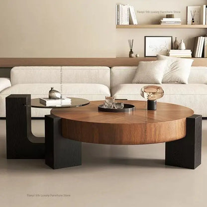 Vintage Solid Wood Storage Coffee Table