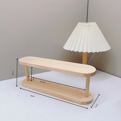 2-Tier Wooden Desktop Storage Shelf