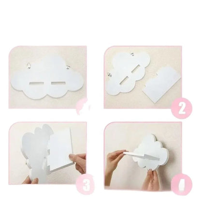 Modern Cloud Wooden Wall Shelf
