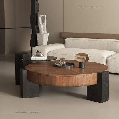 Vintage Solid Wood Storage Coffee Table