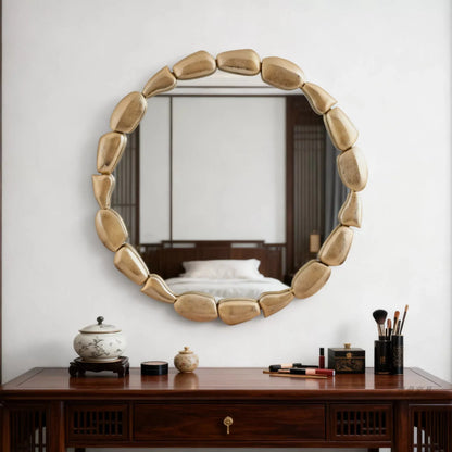 Gold Round Wall Vanity Mirror