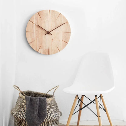 Nordic Solid Wood Silent Wall Clock
