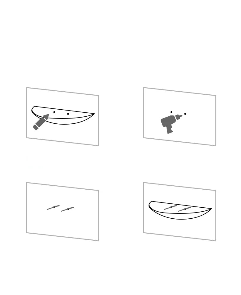 Wooden Half Moon Wall Shelf