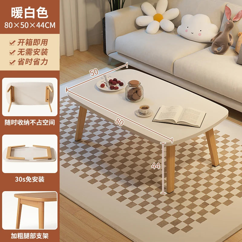 Foldable Solid Wood Coffee Table
